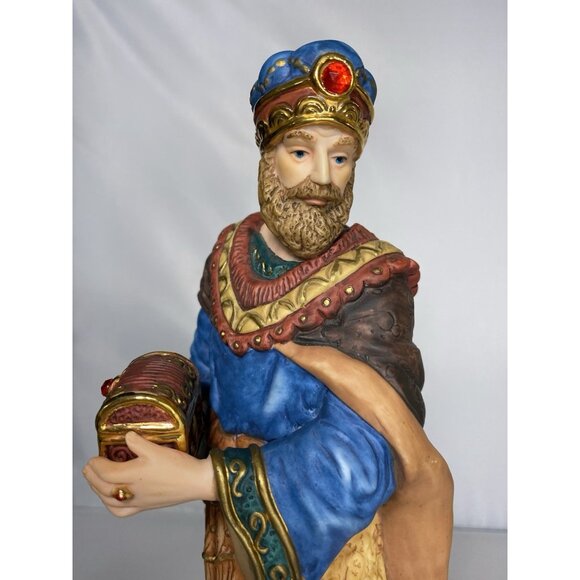 Vintage KIRKLAND Christmas Nativity Porcelain King Figure Replacement - Picture 1 of 3